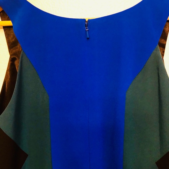 JAYGODFREY 80’s Style Color Block Silk Dress - Picture 8 of 8